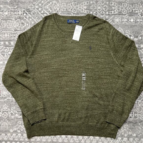 Polo Ralph Lauren Other - NWT Polo Ralph Lauren Mens Pullover Sweater XXL 2XL Green Crew Neck Long Sleeve